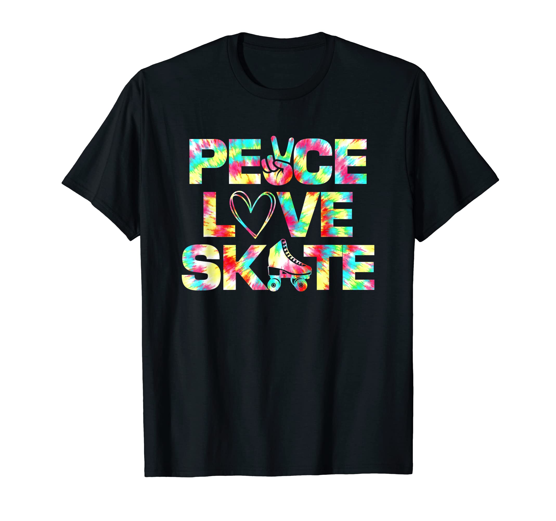 Roller Skating 70S Disco Tie Dye Roller T-Shirt - Unique Graphic Men Women - T-Shirt, Sweatshirt, Hoodie