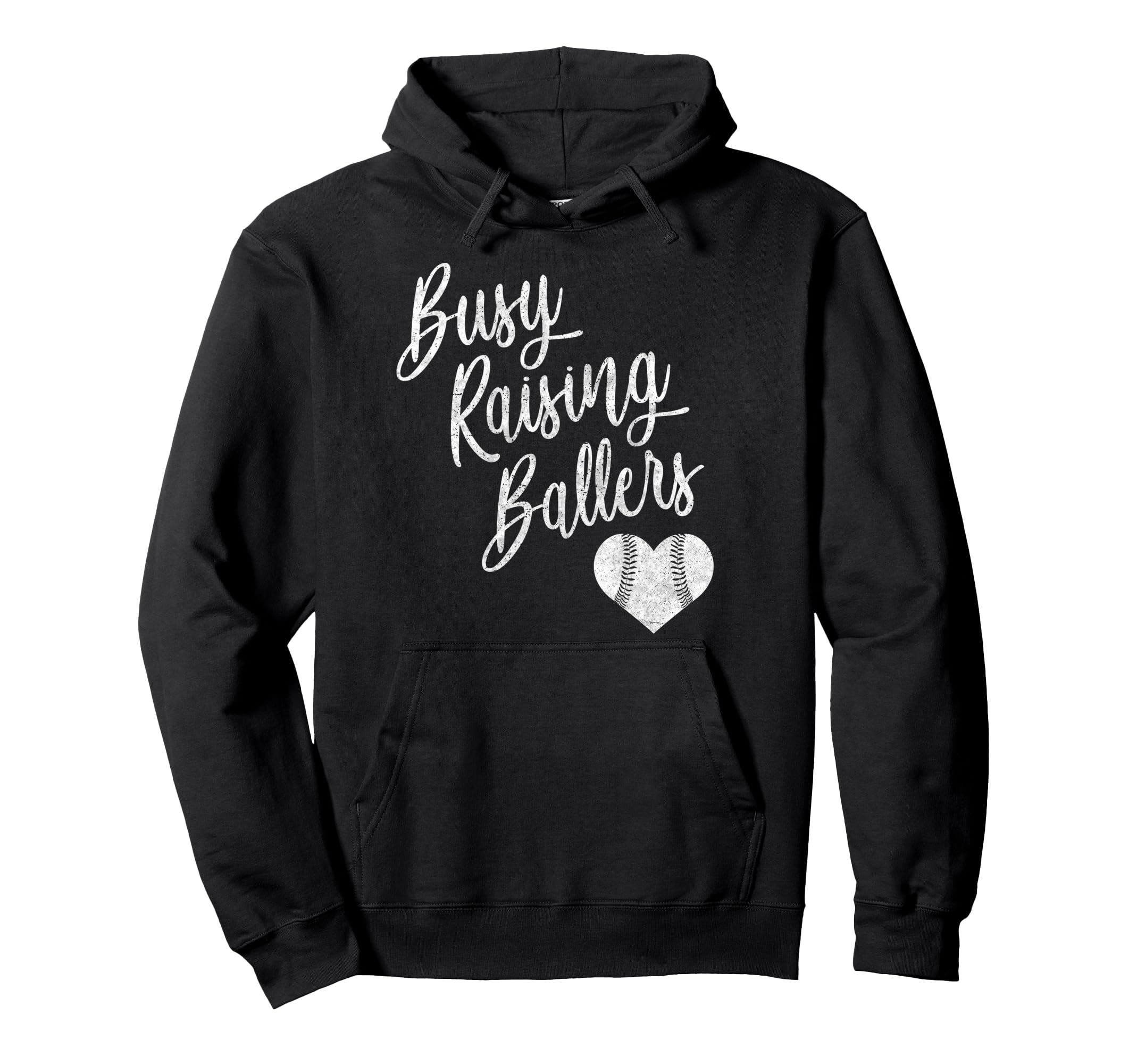 Busy Raising Ballers Baseball Softball Hoodie - Minimalist Print Unisex - T-Shirt, Sweatshirt, Hoodie