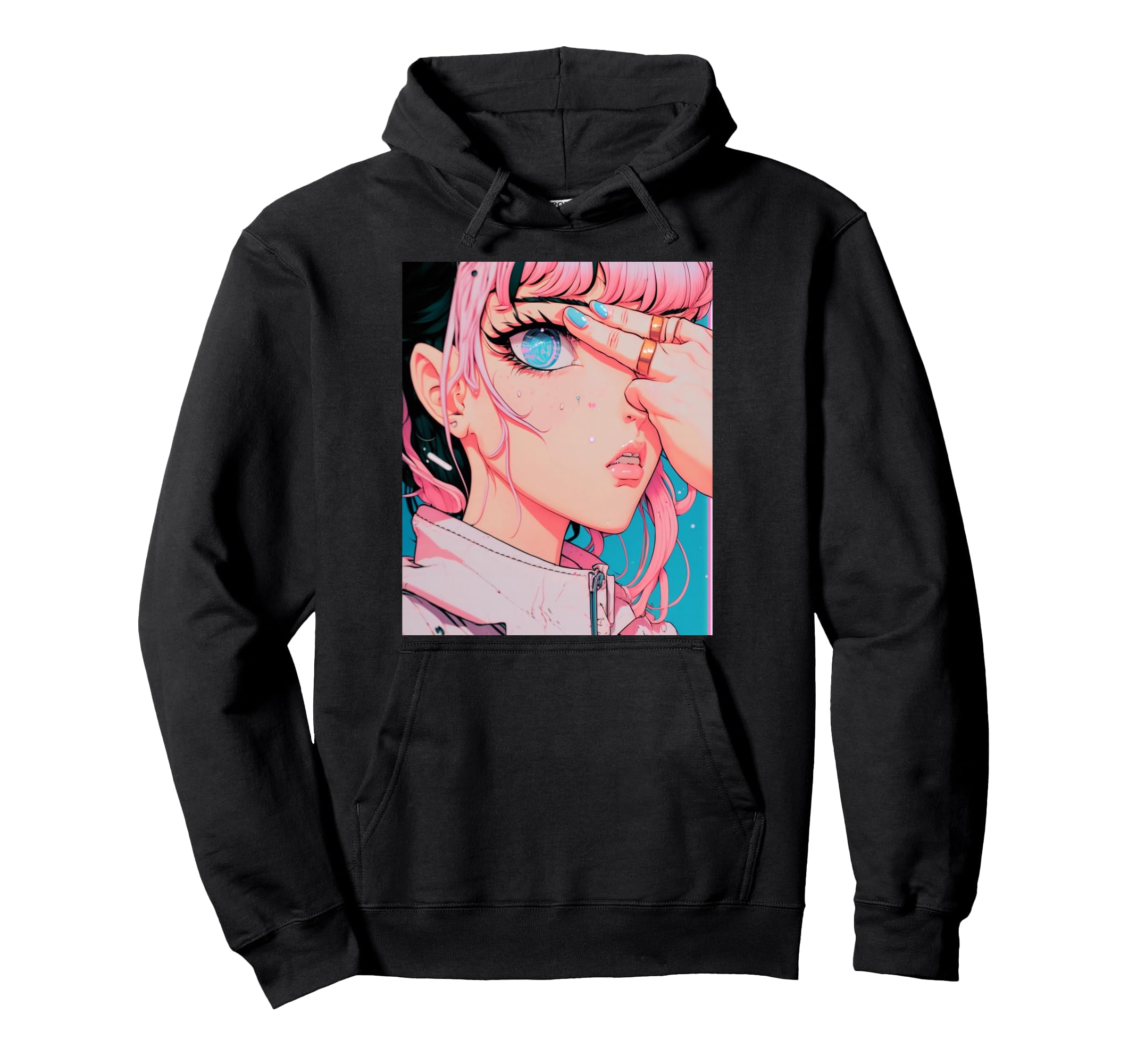 Anime Vaporwave Egirl Aesthetic Hoodie - Aesthetic Graphic Men Women - T-Shirt, Sweatshirt, Hoodie