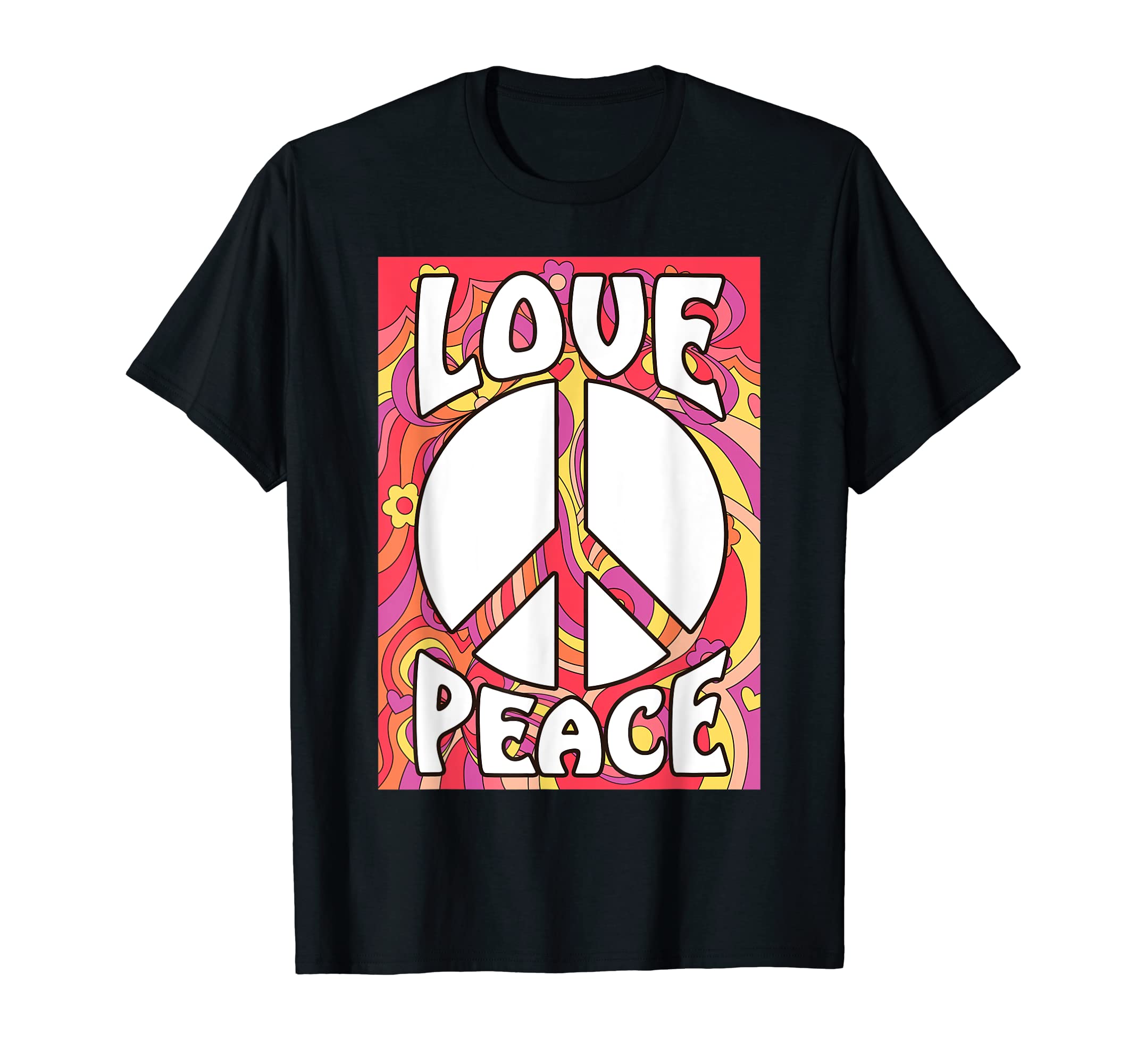 Love Peace Funny Peace Sign 60S T-Shirt - Casual Everyday Wear Men Women - T-Shirt, Sweatshirt, Hoodie