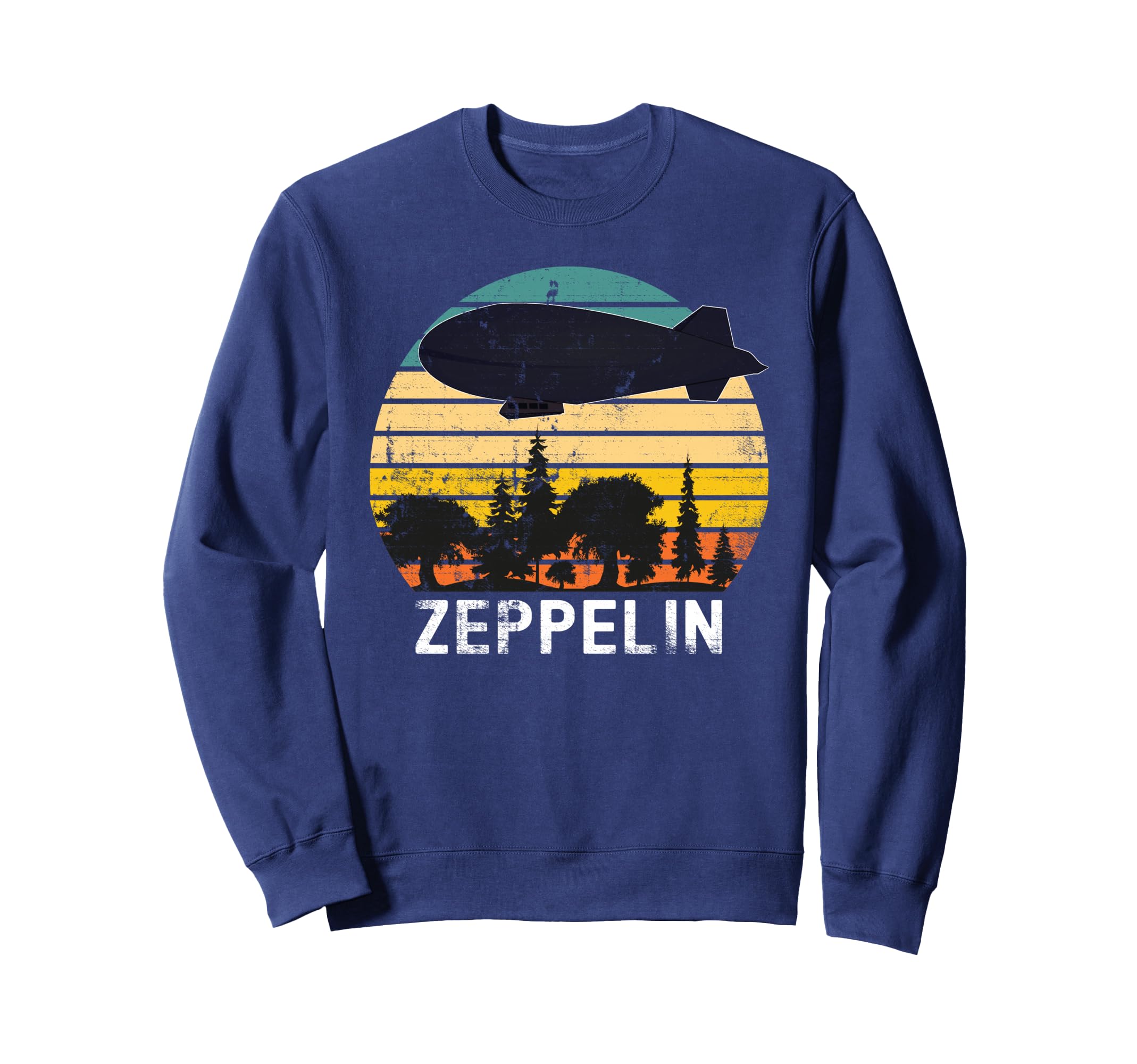 Zeppelin Distressed Dirigible Airship Sweatshirt - Minimalist Print Unisex - T-Shirt, Sweatshirt, Hoodie