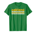 Oakland California Three Stripe Weathered T-Shirt - Trendy Graphic Unisex - T-Shirt, Sweatshirt, Hoodie