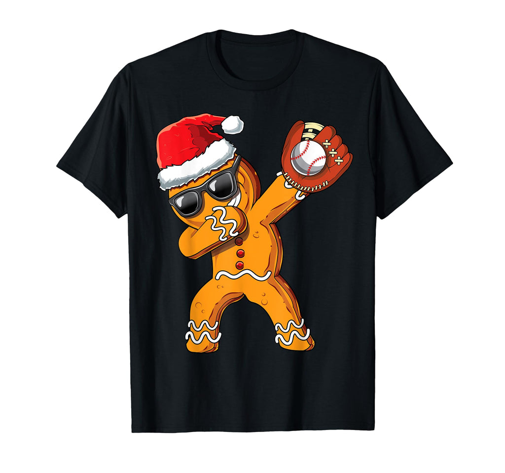 Dabbing Gingerbread Dab Baseball T-Shirt - Fun Novelty Design Unisex - T-Shirt, Sweatshirt, Hoodie
