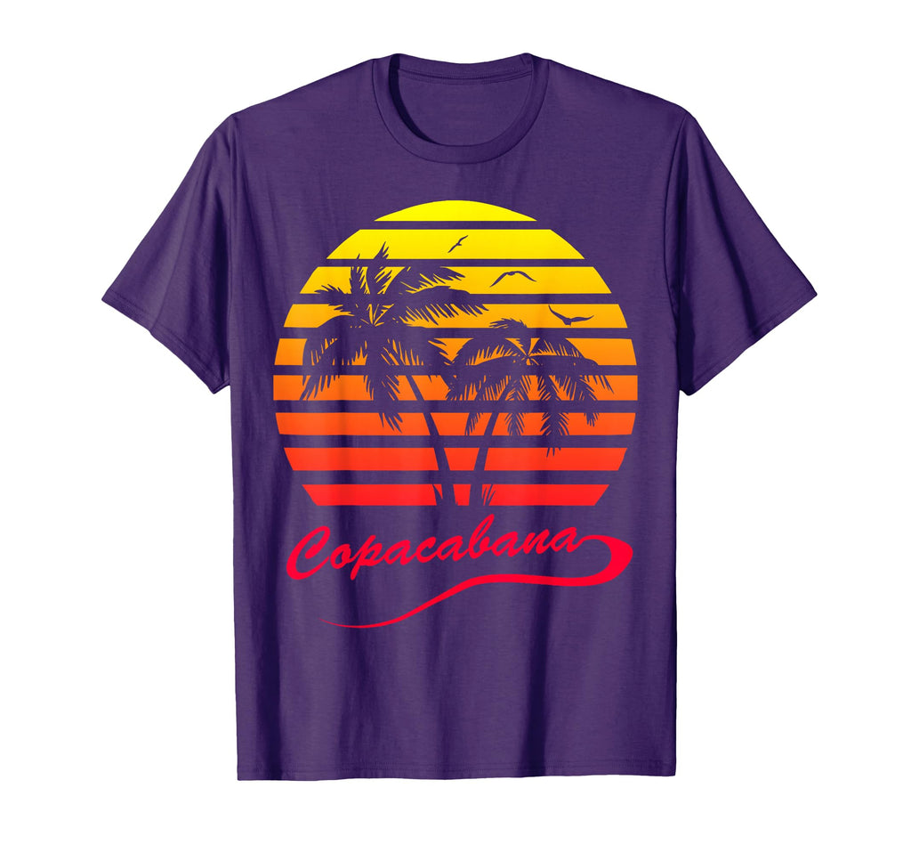 Copacabana Summer Palm Trees 80S T-Shirt - Streetwear Style for Adults - T-Shirt, Sweatshirt, Hoodie