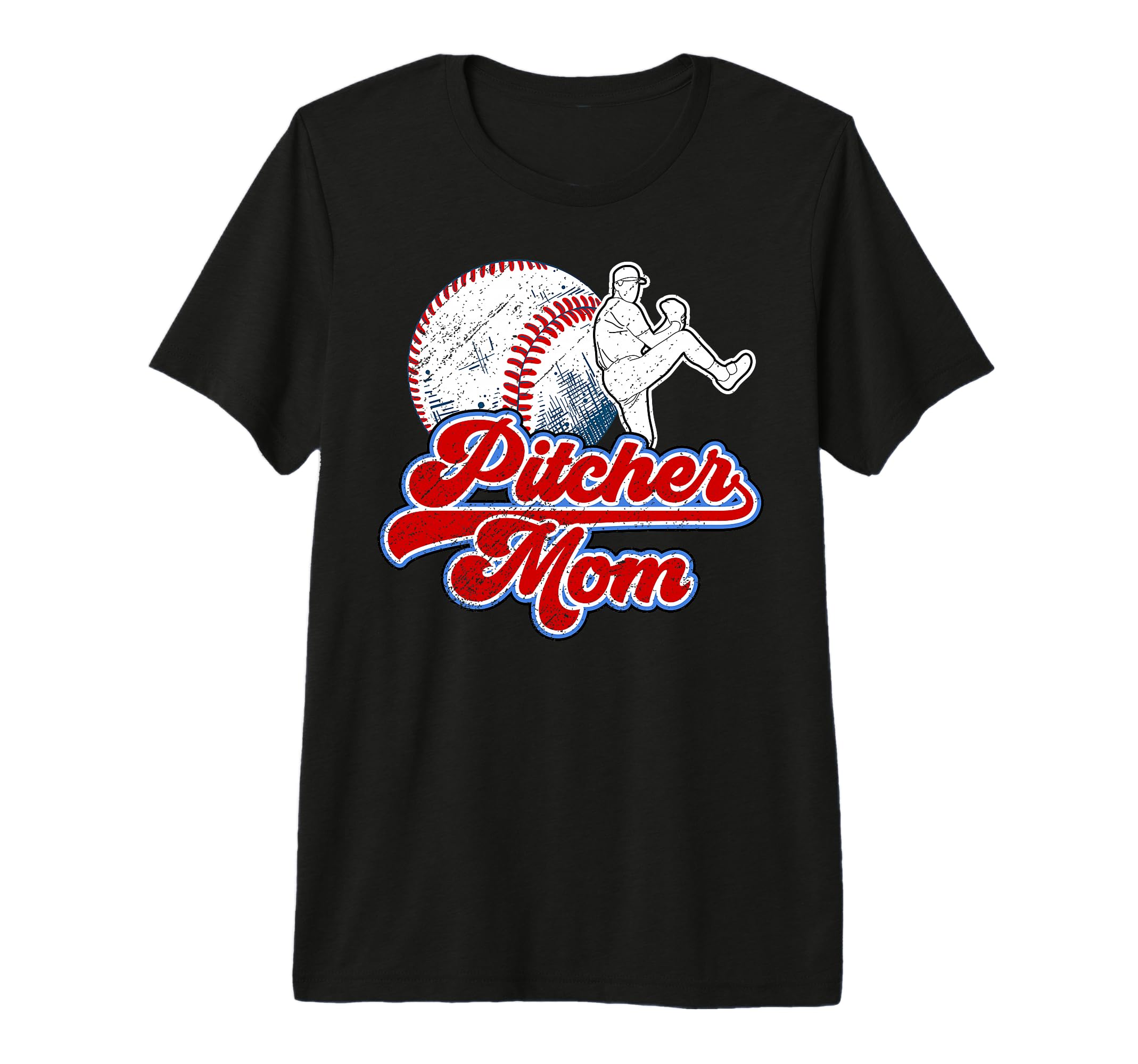 Baseball Pitcher Mom Baseball Pitcher T-Shirt - Graphic Print Men Women - T-Shirt, Sweatshirt, Hoodie