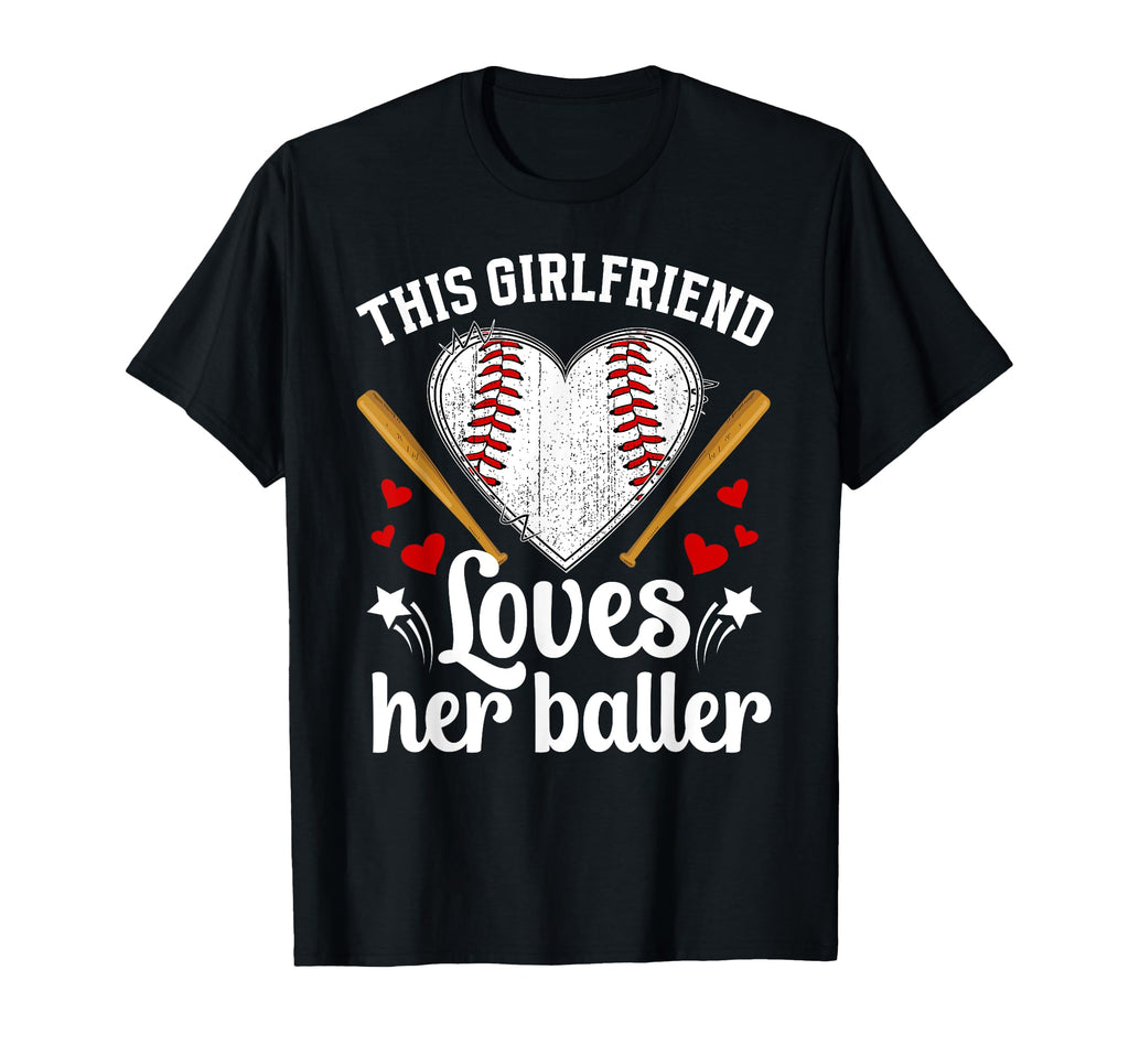 Baseball Girlfriend Proud Girlfriend T-Shirt - Minimalist Print Men Women - T-Shirt, Sweatshirt, Hoodie