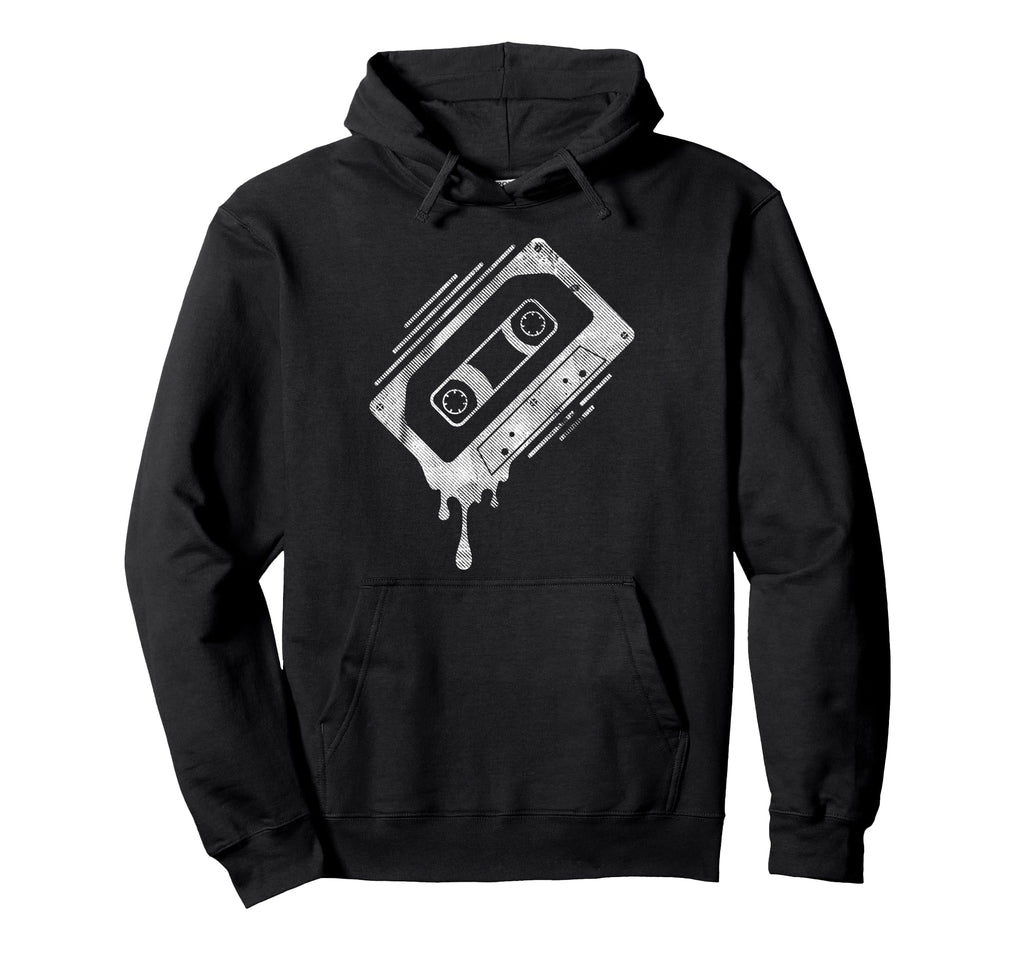 Dripping Cassette Tape Hoodie - Minimalist Print Unisex - T-Shirt, Sweatshirt, Hoodie