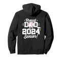 Class 2024 Senior Year Baseball Dad Hoodie - Unique Graphic Men Women - T-Shirt, Sweatshirt, Hoodie