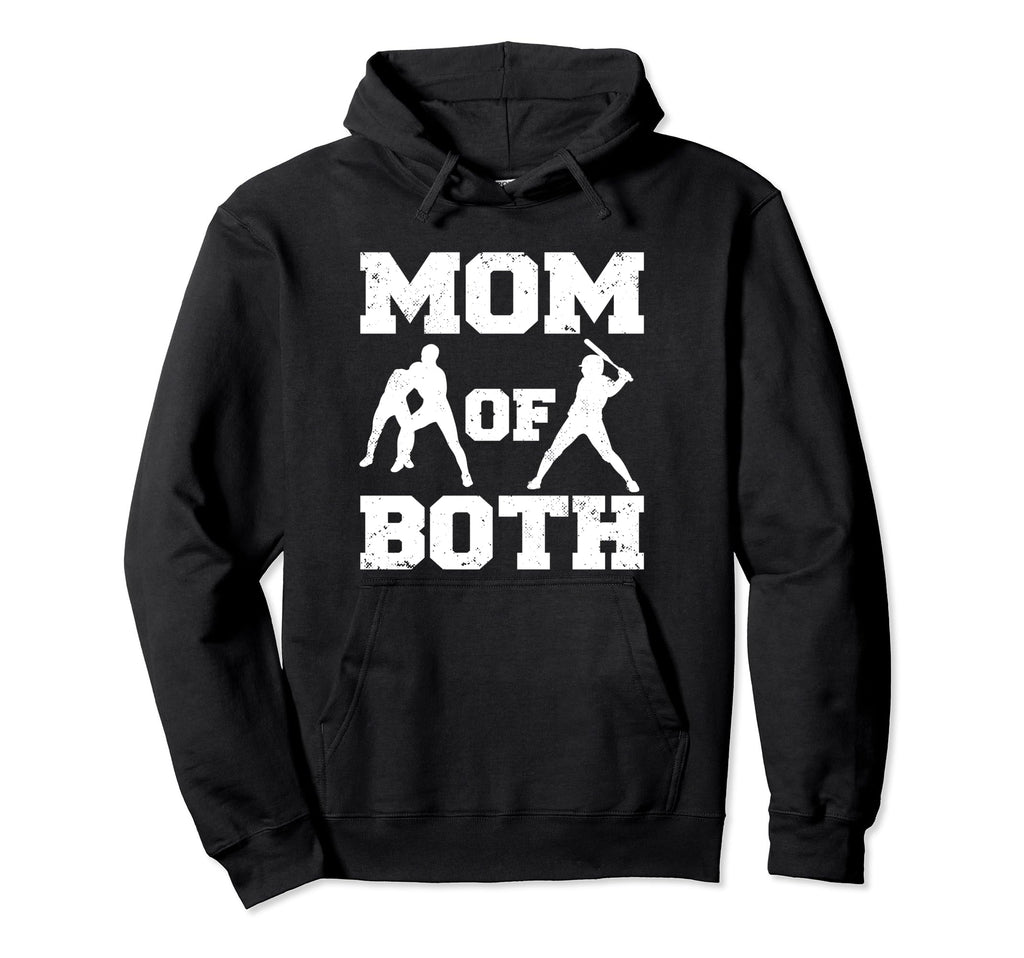 Mom Both Funny Wrestling Baseball Mom Hoodie - Minimalist Print Men Women - T-Shirt, Sweatshirt, Hoodie