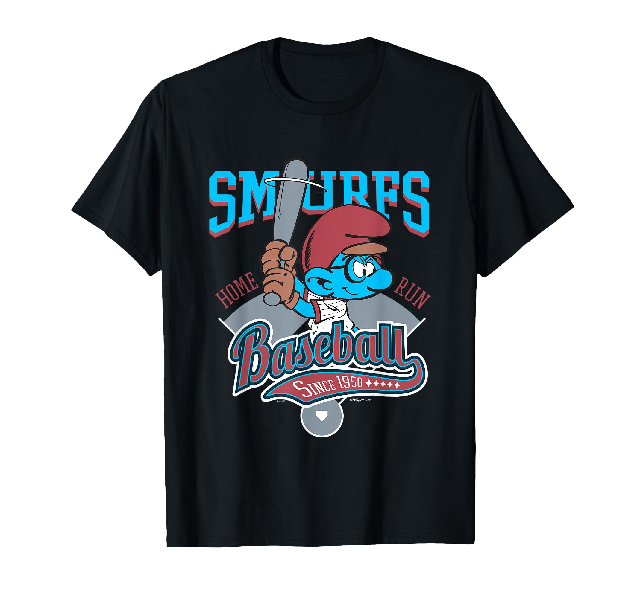 Smurfs Baseball Since 1958 Brainy T-Shirt - Aesthetic Graphic for Adults - T-Shirt, Sweatshirt, Hoodie