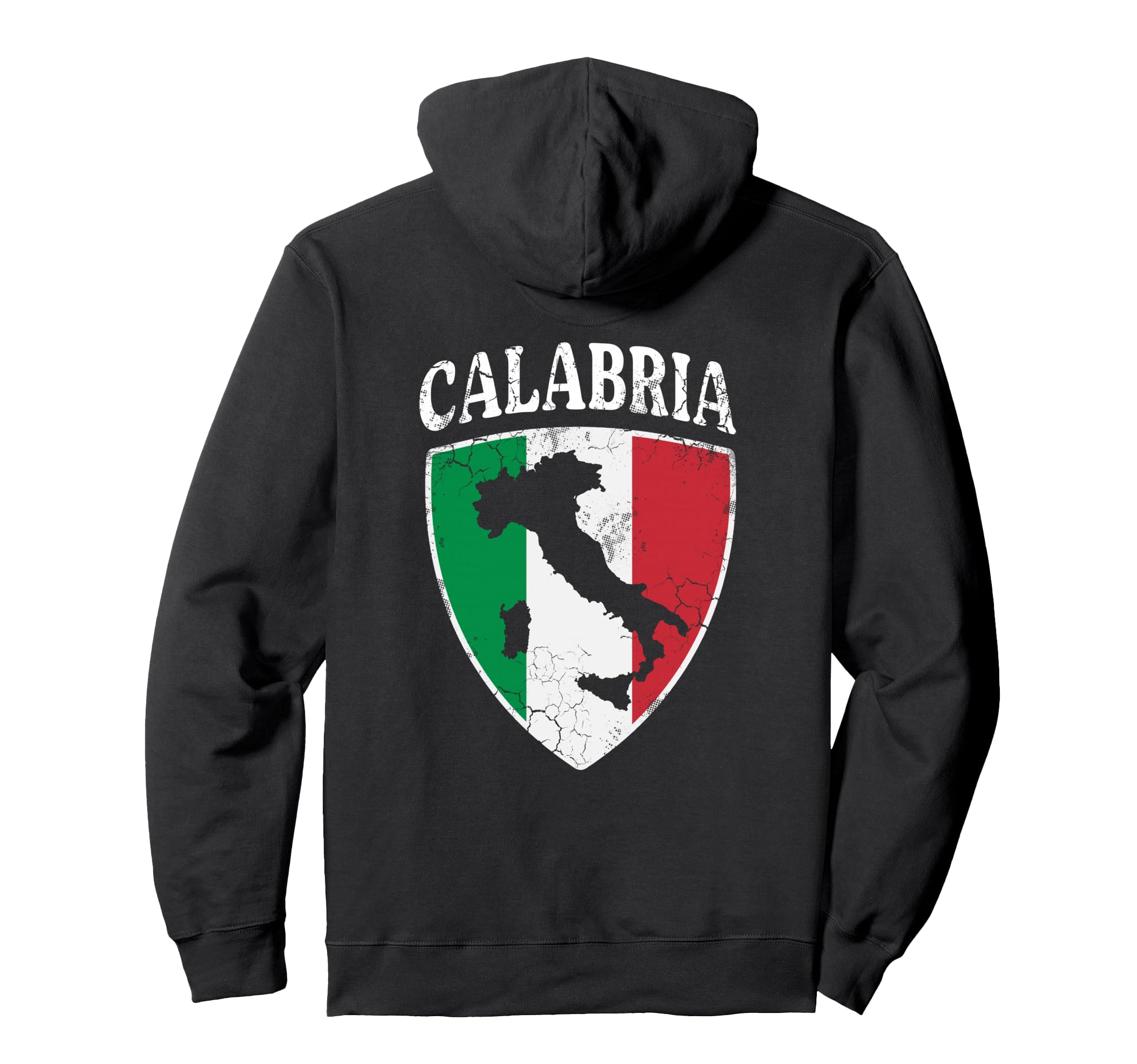 Calabria Italia Flag Crest Italy Hoodie - Streetwear Style for Adults - T-Shirt, Sweatshirt, Hoodie