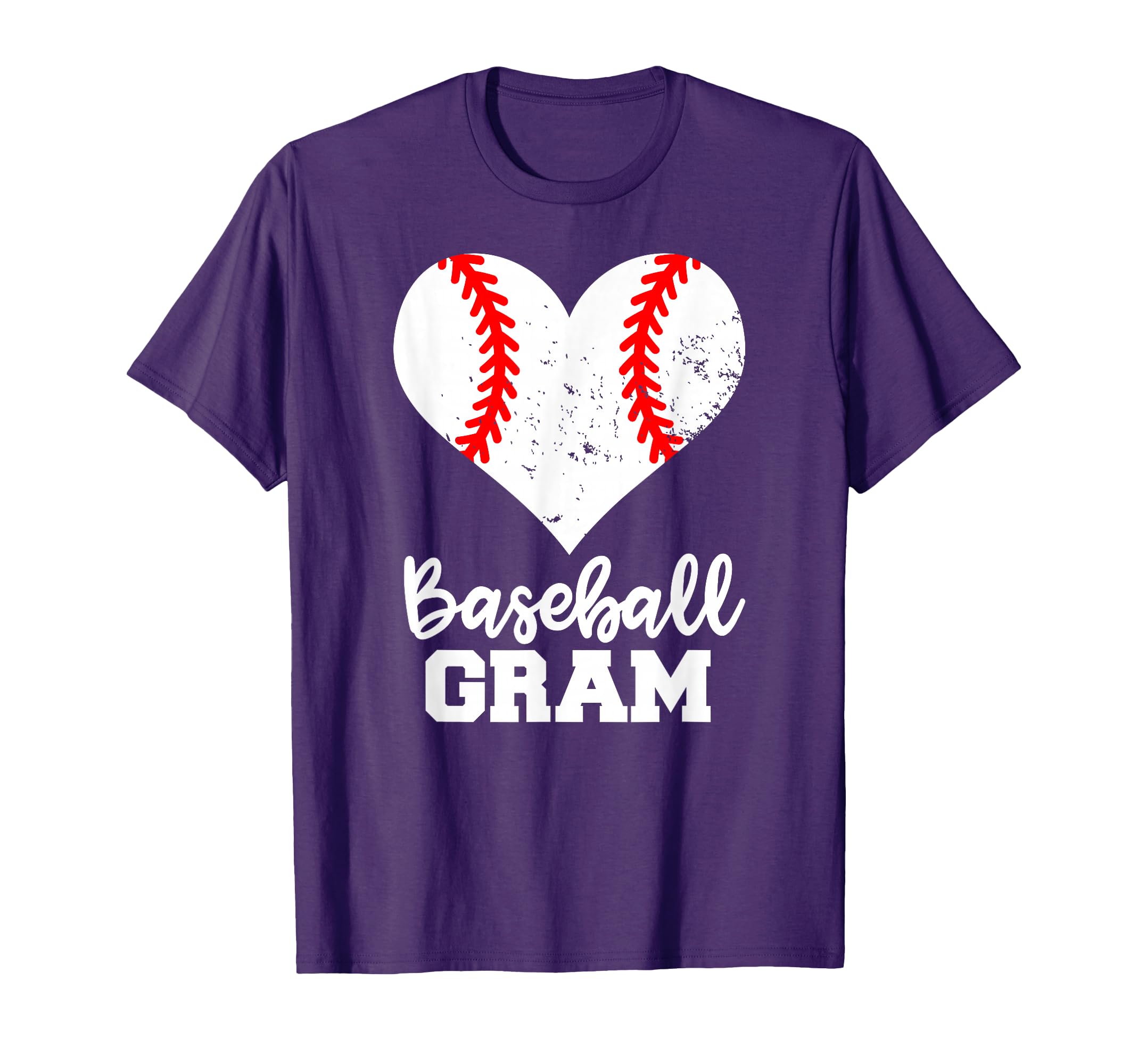 Baseball Gram Funny Baseball Heart Grandma T-Shirt - Graphic Print Unisex - T-Shirt, Sweatshirt, Hoodie