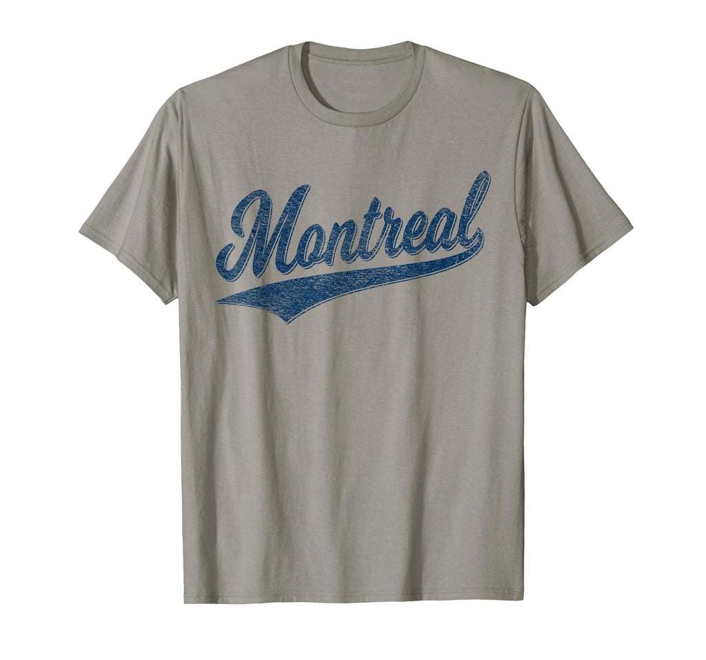 Montreal Canada Flag Varsity Script T-Shirt - Novelty Apparel Unisex - T-Shirt, Sweatshirt, Hoodie