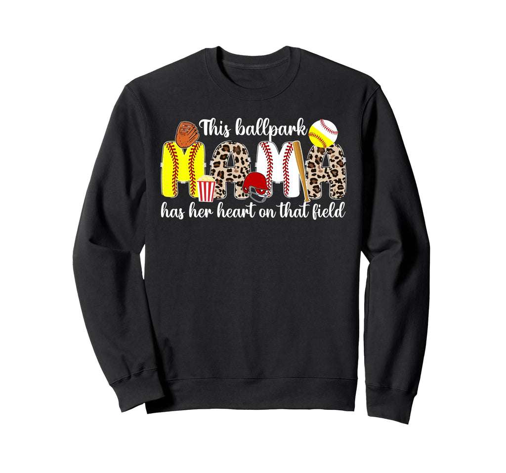 Ballpark Mama Proud Baseball Sweatshirt - Minimalist Print Men Women - T-Shirt, Sweatshirt, Hoodie