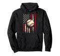 Baseball Us Flag Baseball Lover Dad Hoodie - Unique Graphic for Adults - T-Shirt, Sweatshirt, Hoodie