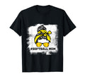 Messy Bun Softball Mom Life Bleached T-Shirt - Custom Art Print Men Women - T-Shirt, Sweatshirt, Hoodie