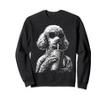 Poodle Drinking Iced Coffee Funny Dog Sweatshirt - Minimalist Print Unisex - T-Shirt, Sweatshirt, Hoodie
