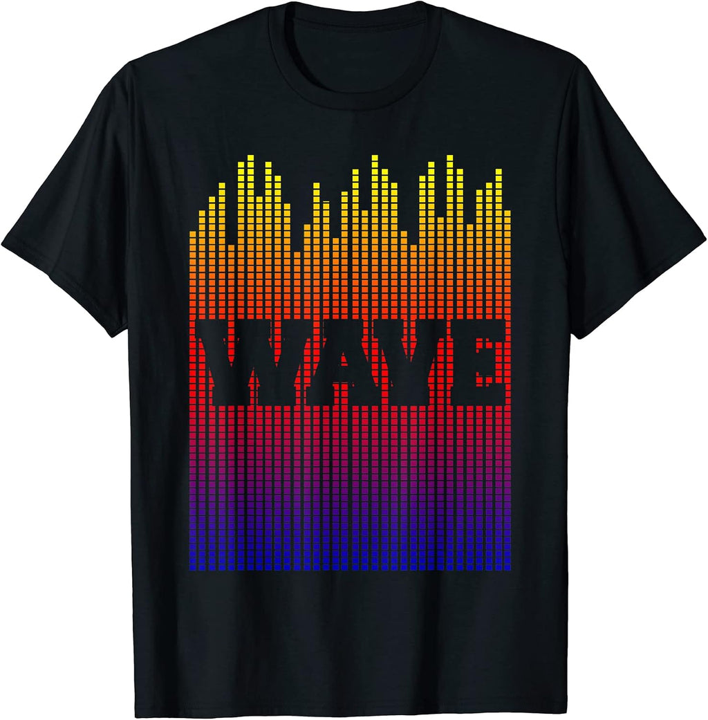 Pop Art Wavelength Pixels - Adult & Kids T-Shirts, Sweatshirts & Hoodies apparel design preview 1