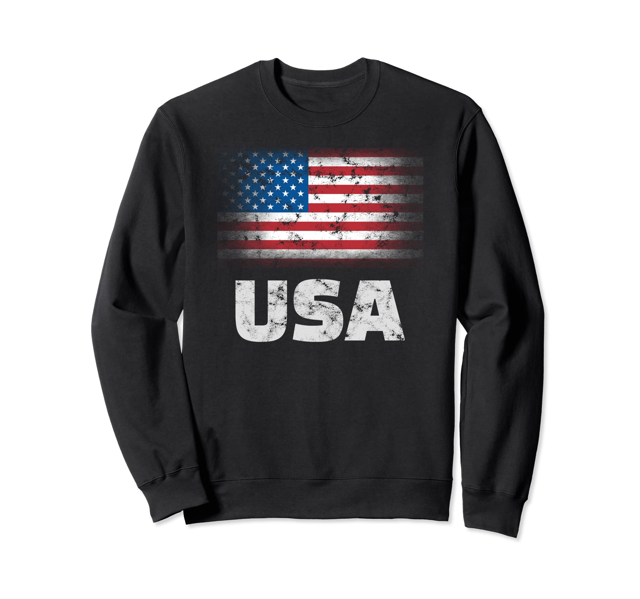 Usa American Flag Patriot Patriotic Sweatshirt - Trendy Graphic Unisex - T-Shirt, Sweatshirt, Hoodie
