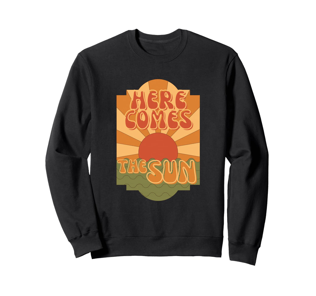 Here Comes Sun Hippie Boho Summer Sweatshirt - Minimalist Print Unisex - T-Shirt, Sweatshirt, Hoodie