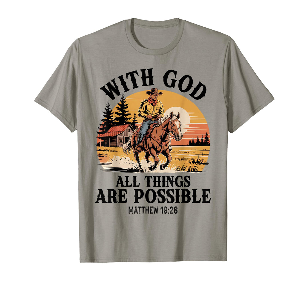 Cowboy Christian Bible Verse Western T-Shirt - Streetwear Style Men Women - T-Shirt, Sweatshirt, Hoodie
