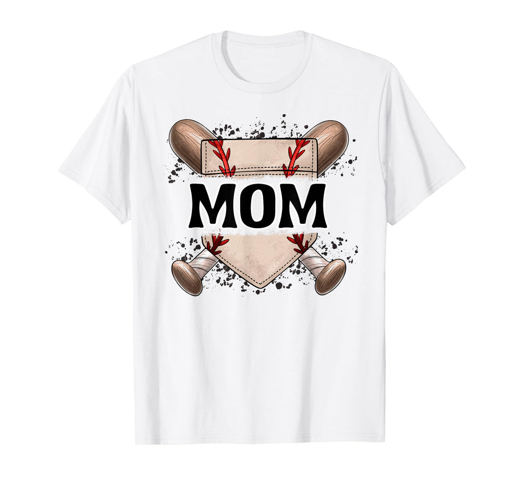 Baseball Mom Home Plate Game Day T-Shirt - Casual Everyday Wear Unisex - T-Shirt, Sweatshirt, Hoodie