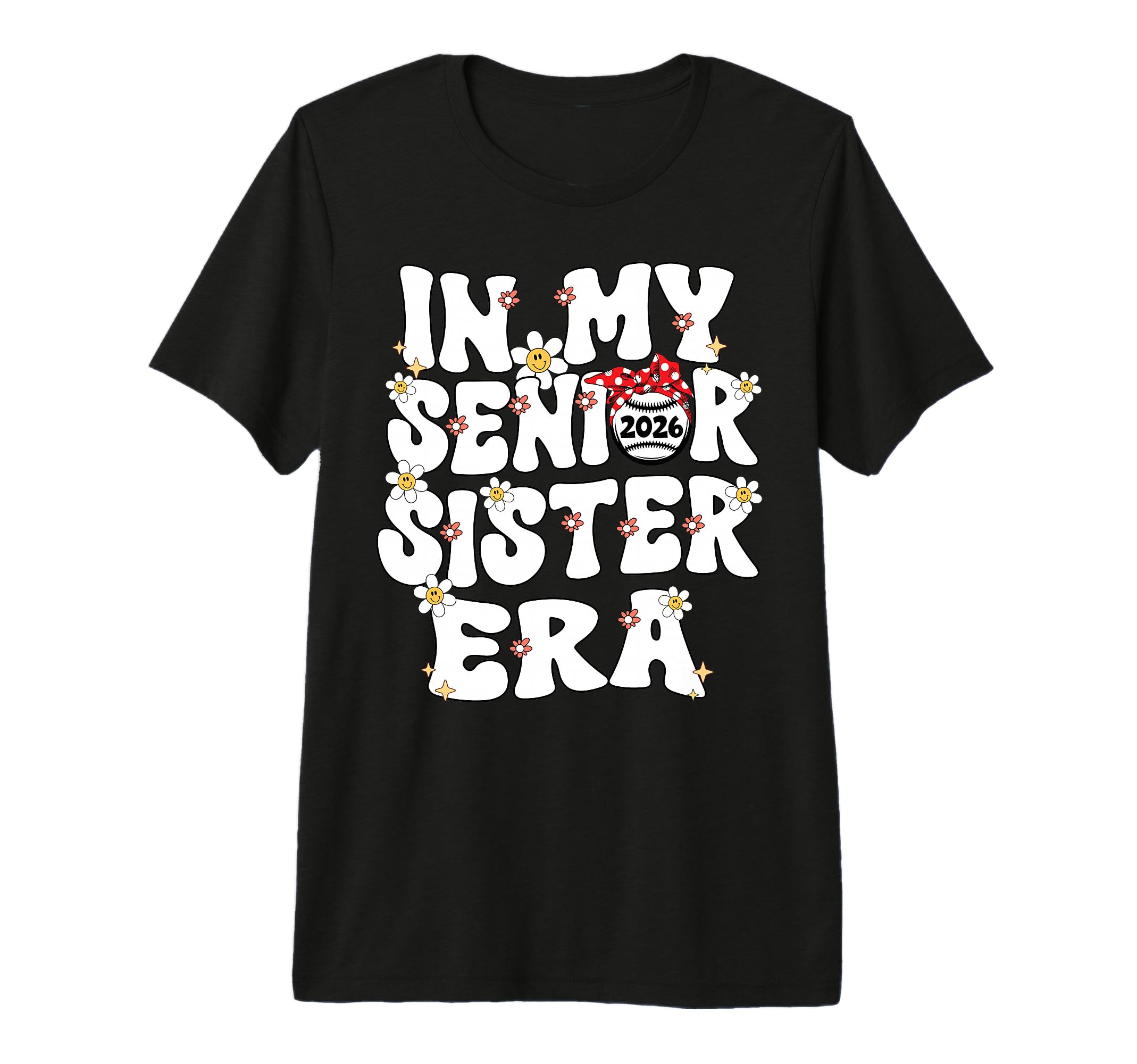 My Senior Sister Era Groovy Baseball T-Shirt - Unique Graphic Unisex - T-Shirt, Sweatshirt, Hoodie