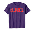 Caldwell Id Varsity Red Text T-Shirt - Trendy Graphic Unisex - T-Shirt, Sweatshirt, Hoodie
