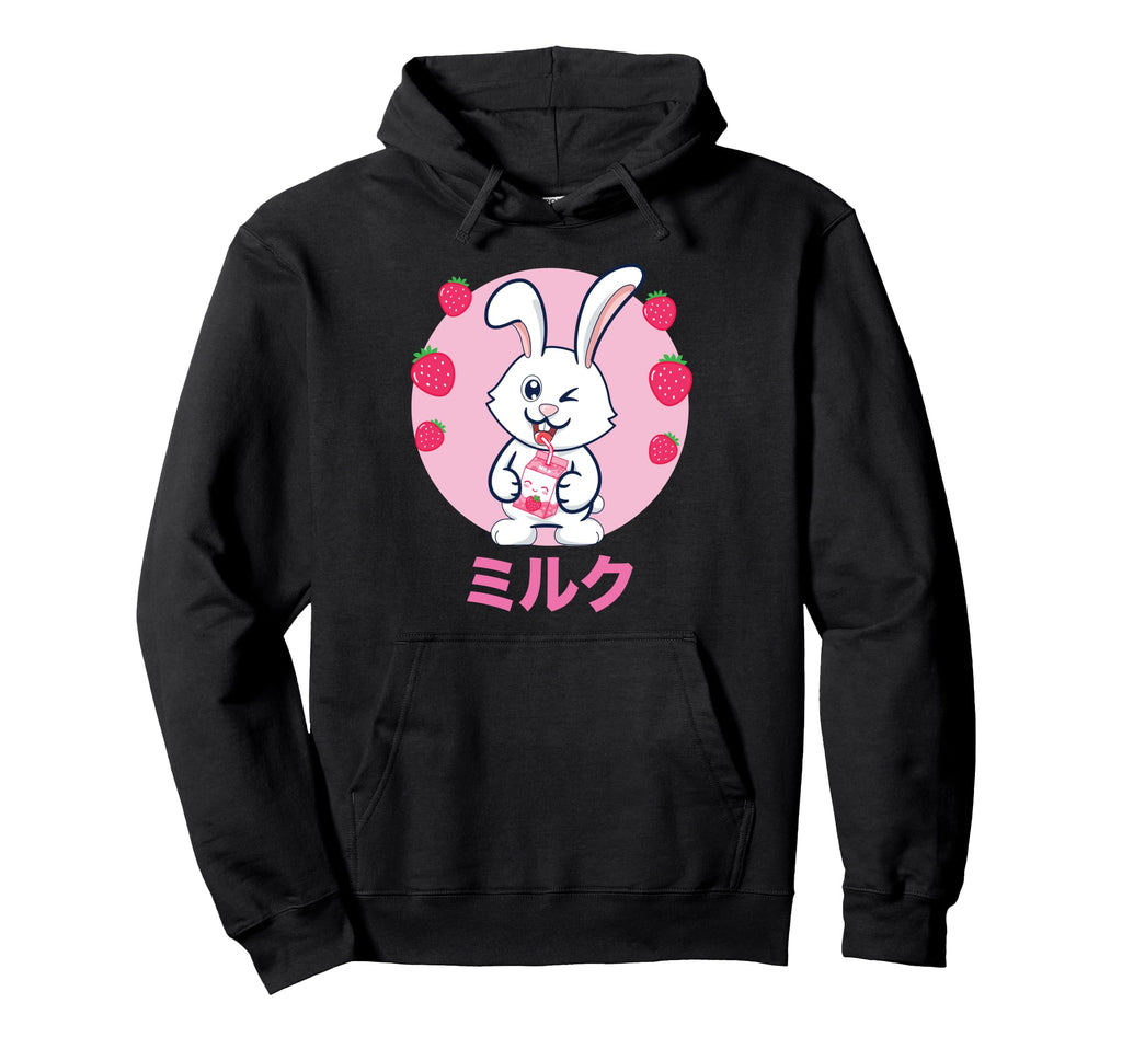 Rabbit Milkshake Vaporwave Aesthetics Hoodie - Novelty Apparel for Adults - T-Shirt, Sweatshirt, Hoodie