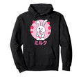 Rabbit Milkshake Vaporwave Aesthetics Hoodie - Novelty Apparel for Adults - T-Shirt, Sweatshirt, Hoodie
