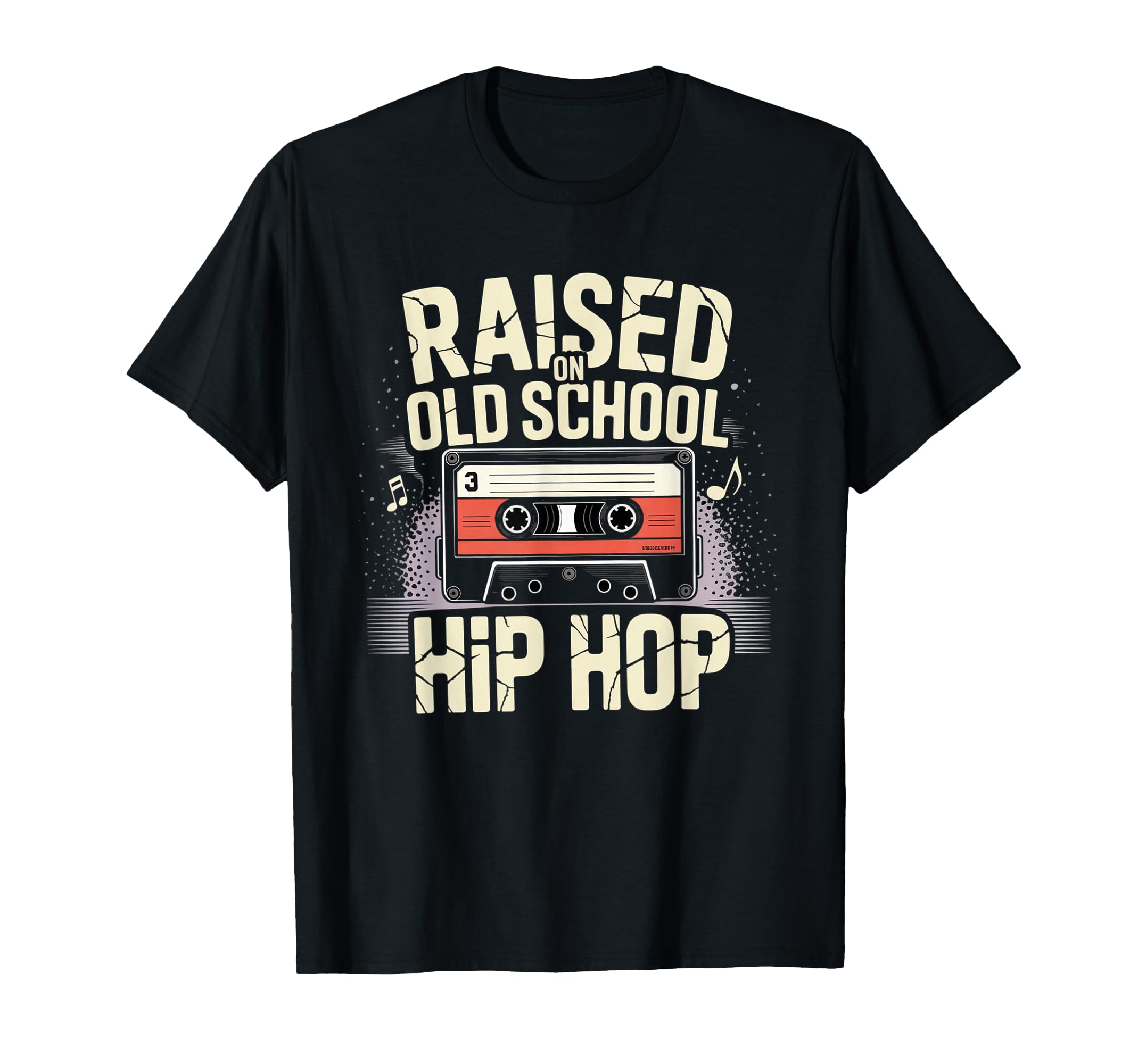 Raised Old School Hip Hop Cassette T-Shirt - Minimalist Print Men Women - T-Shirt, Sweatshirt, Hoodie