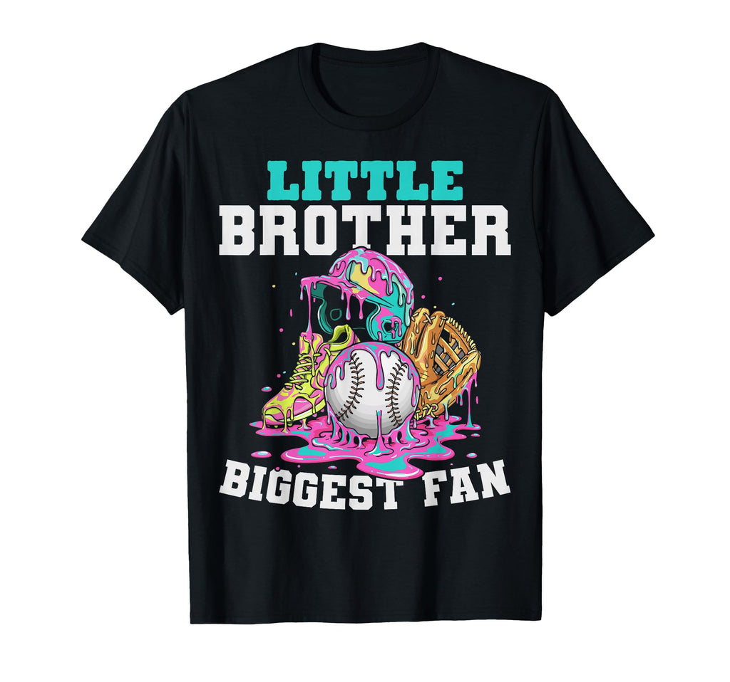Little Brother Biggest Fan Baseball T-Shirt - Fun Novelty Design Men Women - T-Shirt, Sweatshirt, Hoodie