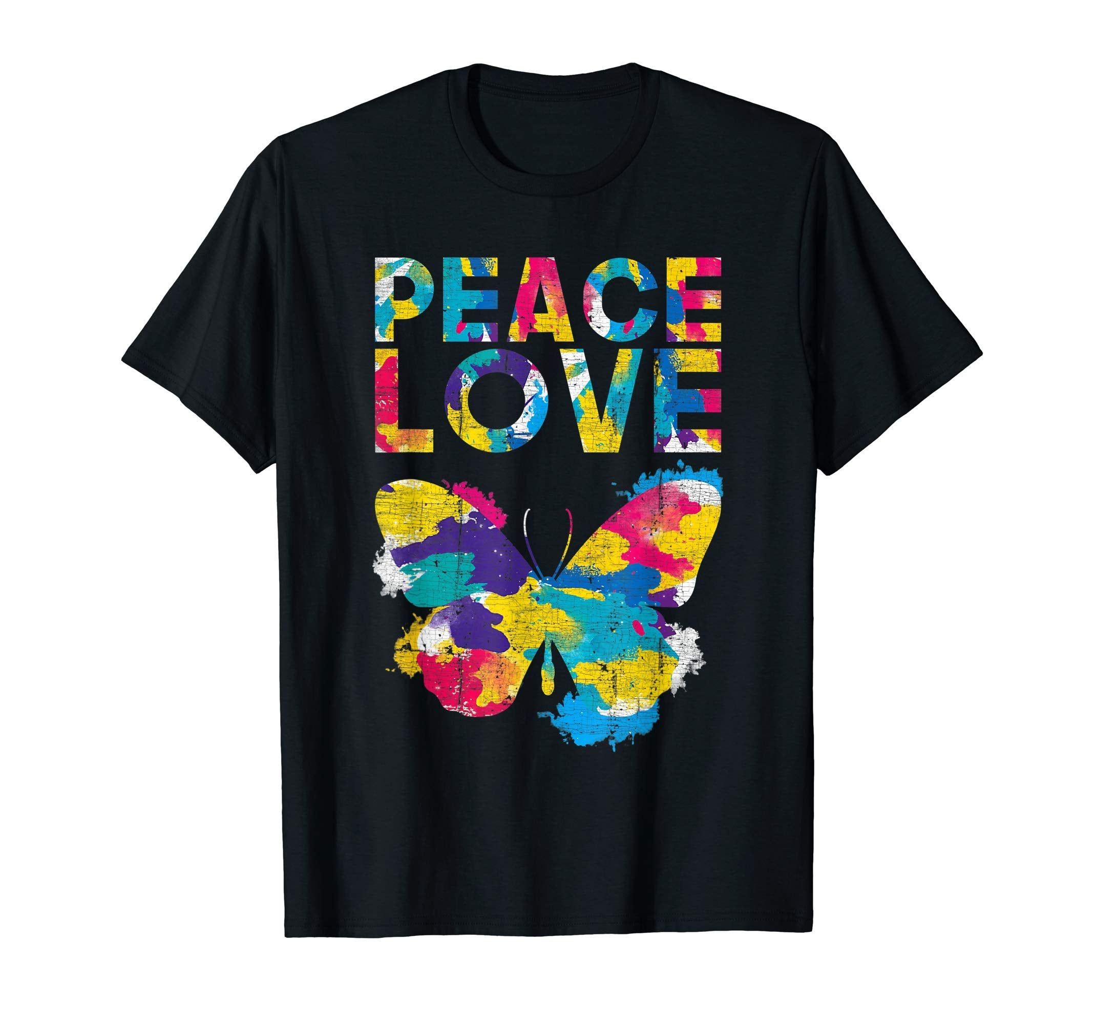 Hippie Peace Sign Love Peace T-Shirt - Novelty Apparel for Adults - T-Shirt, Sweatshirt, Hoodie