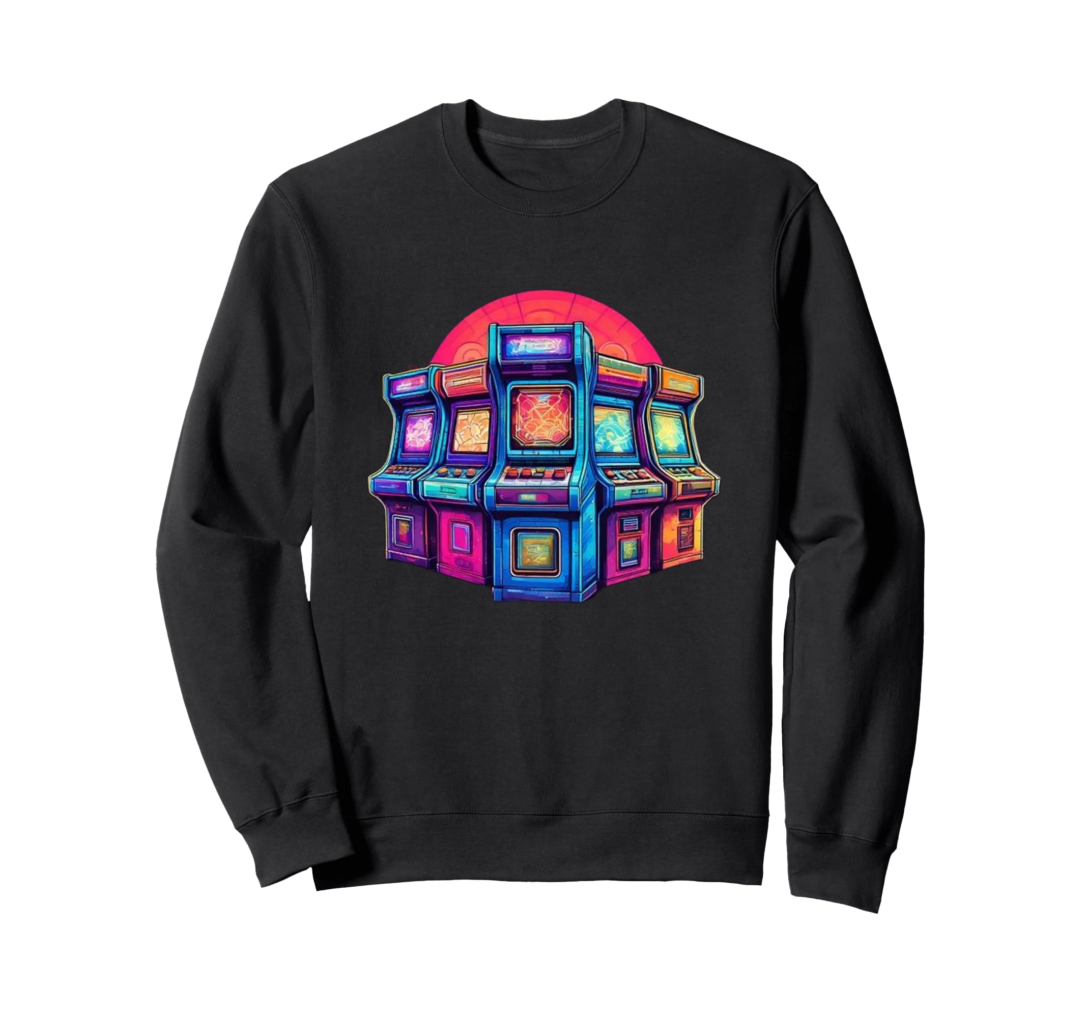 80S Arcade Gaming Machine Video Sweatshirt - Novelty Apparel for Adults - T-Shirt, Sweatshirt, Hoodie