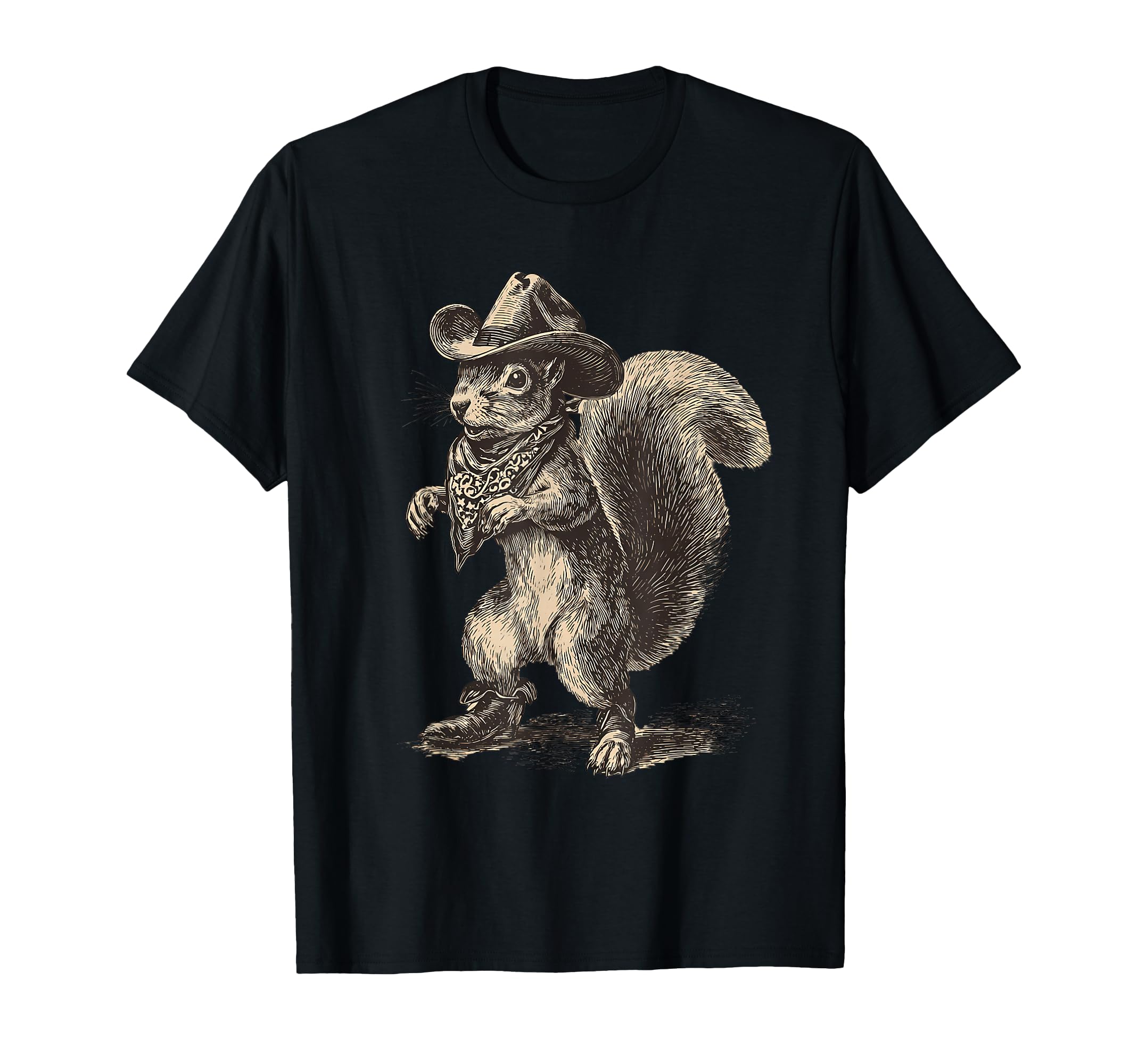 Squirrel Cowboy Rodeo Cowgirl Western T-Shirt - Novelty Apparel Men Women - T-Shirt, Sweatshirt, Hoodie