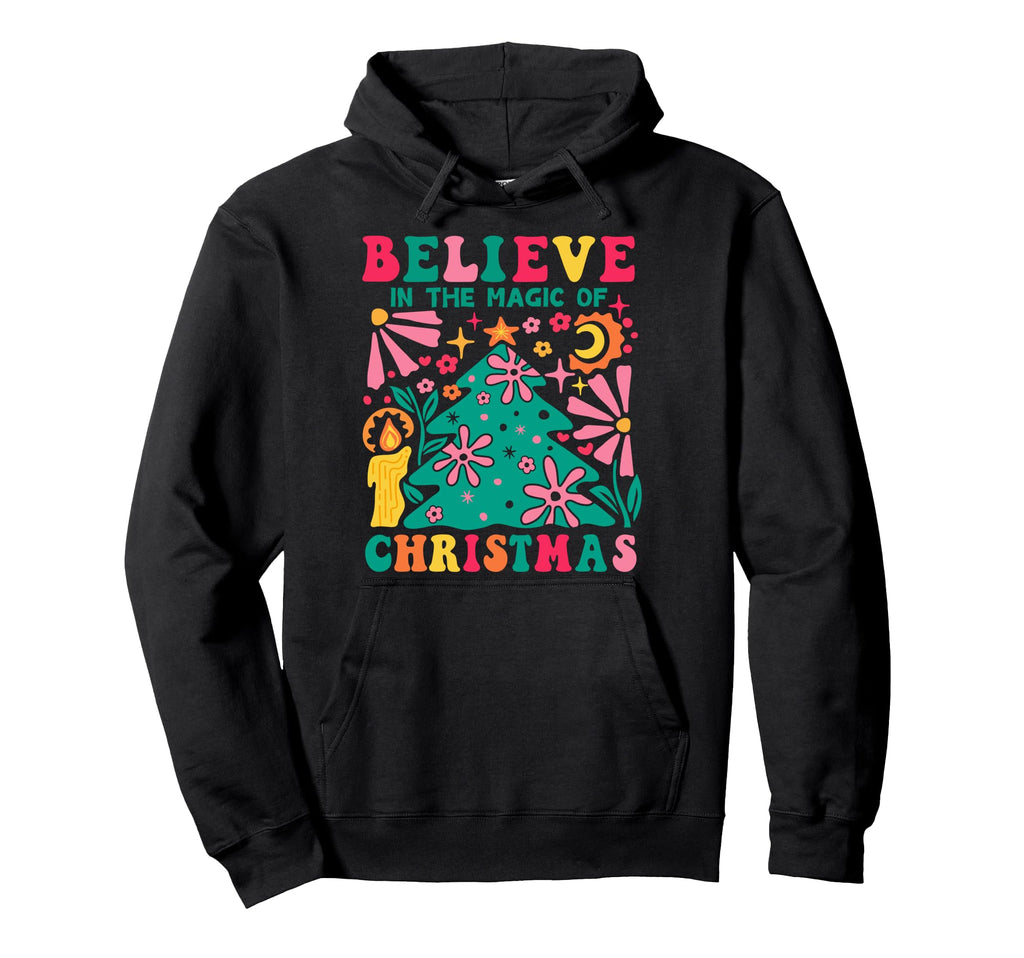 Boho Tree Magic Hippie Candle Groovy Hoodie - Fun Novelty Design for Adults - T-Shirt, Sweatshirt, Hoodie