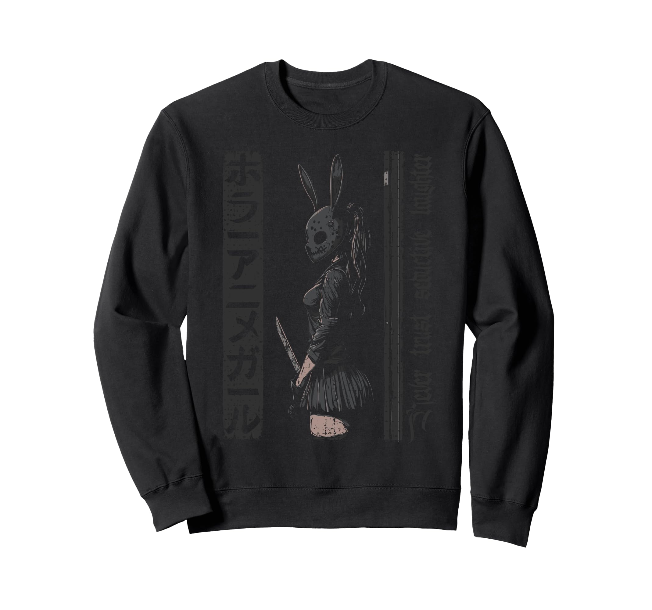 Anime Horror Bunny Aesthetic Soft Sweatshirt - Fun Novelty Design Unisex - T-Shirt, Sweatshirt, Hoodie