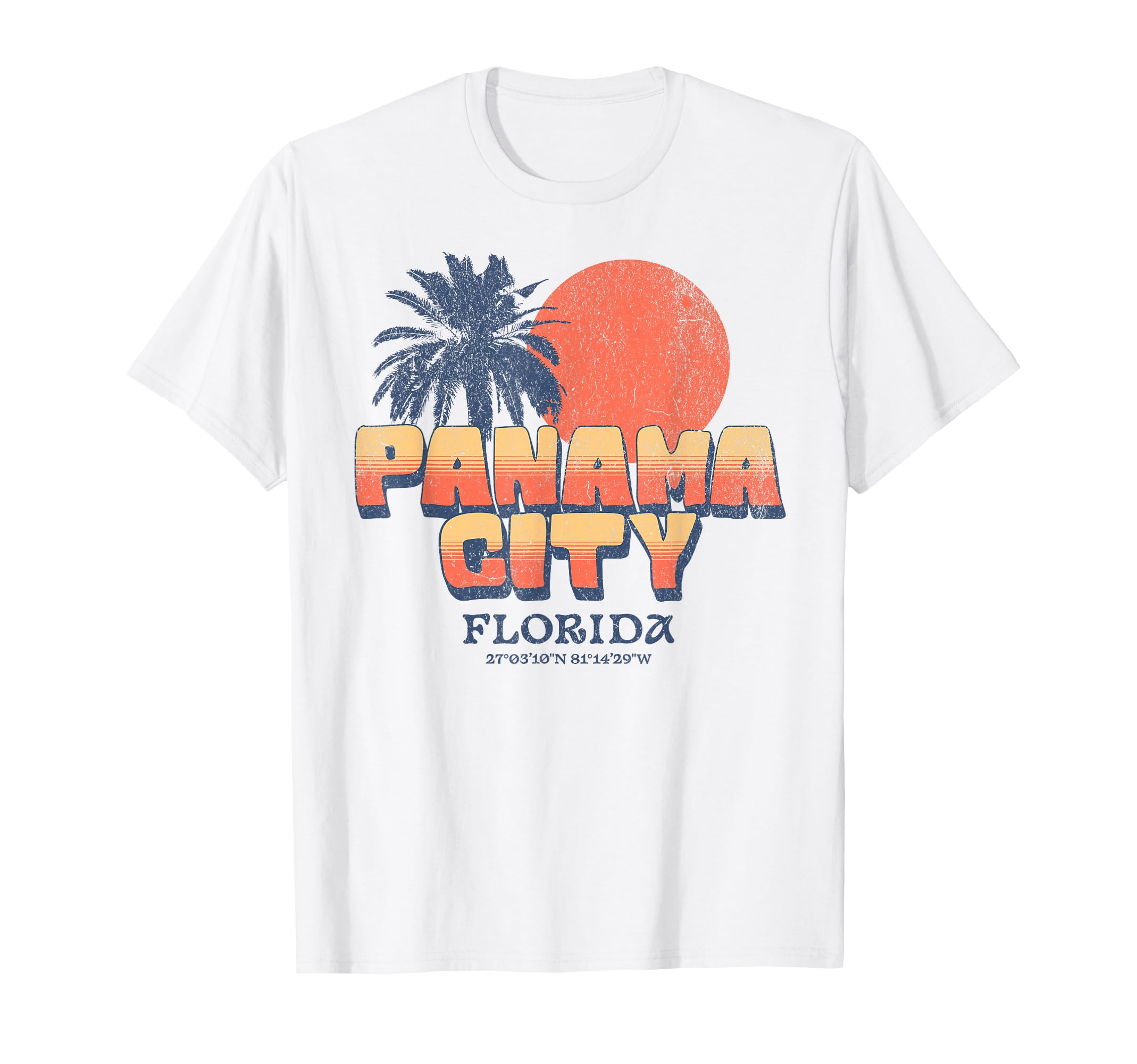 Panama City Florida Sunset Palm Tree Spring T-Shirt - Graphic Print Unisex - T-Shirt, Sweatshirt, Hoodie