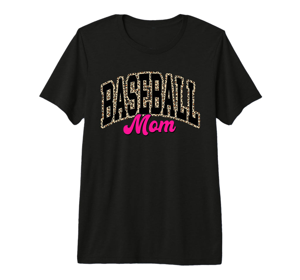 Baseball Mom Leopard Baseball Mama T-Shirt - Custom Art Print Men Women - T-Shirt, Sweatshirt, Hoodie