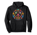 Peace Sign 60S 70S Hippie Boho 21 Hoodie - Minimalist Print Men Women - T-Shirt, Sweatshirt, Hoodie