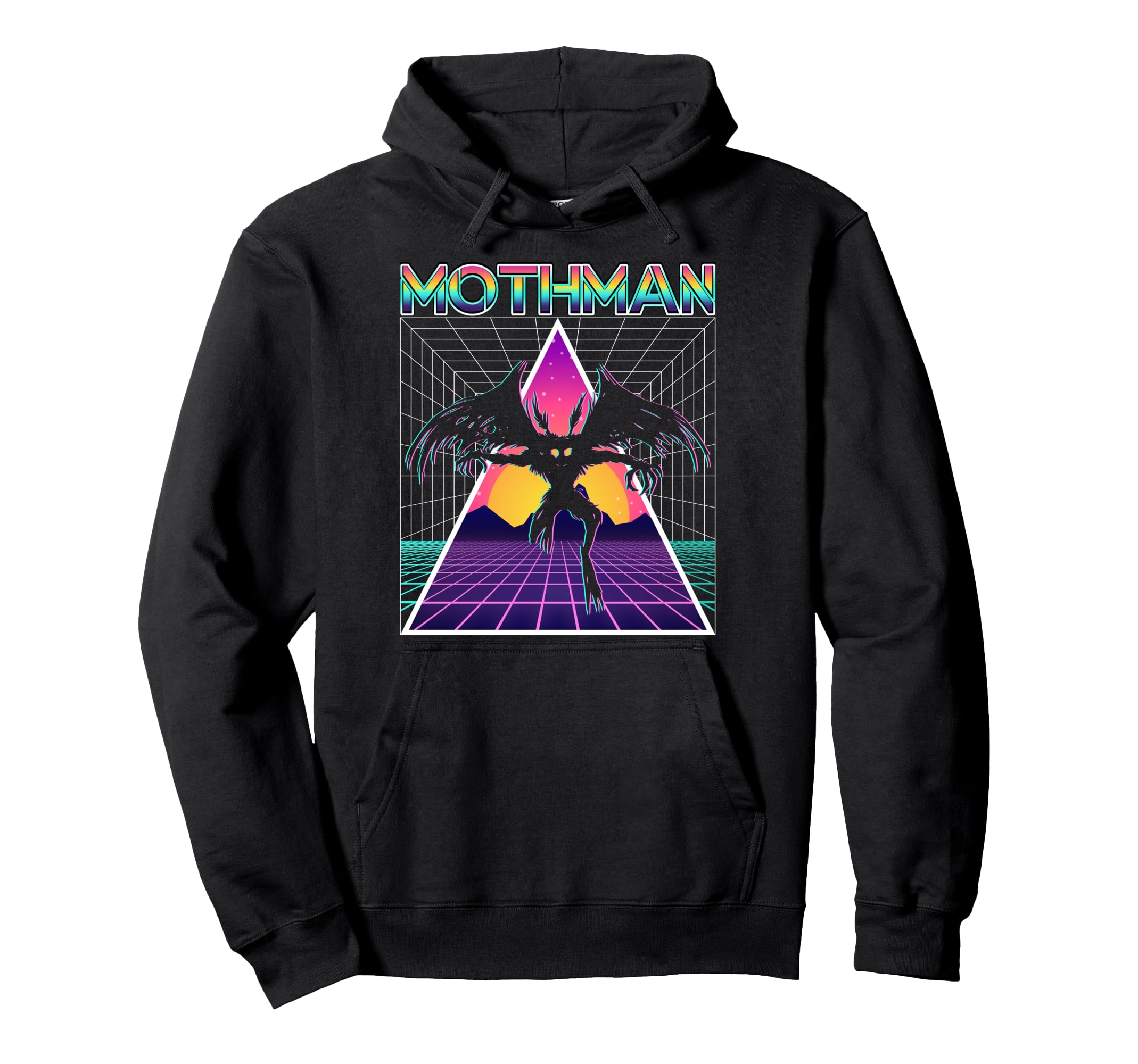 Vaporwave Aesthetic Mothman Hoodie - Unique Graphic for Adults - T-Shirt, Sweatshirt, Hoodie