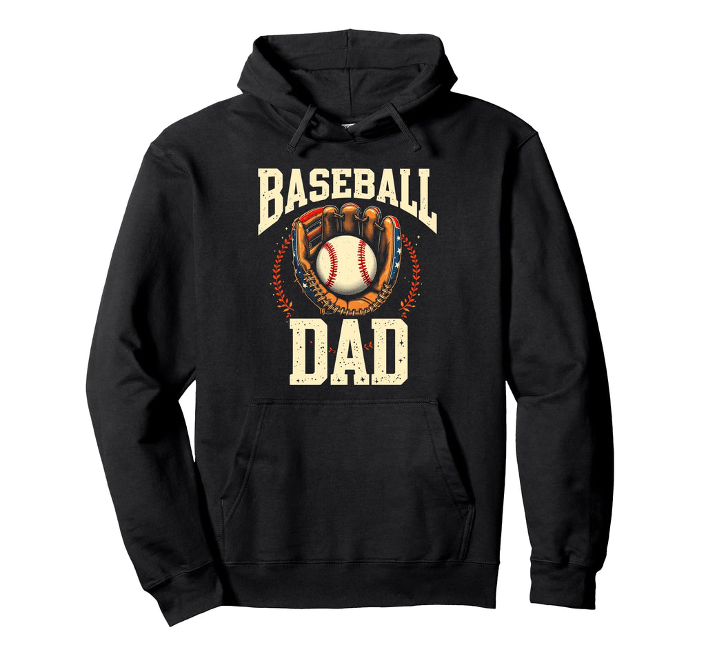Baseball Dad Baseball Hoodie - Novelty Apparel Men Women - T-Shirt, Sweatshirt, Hoodie