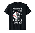 My Nephew Is Baseball Catcher Aunt T-Shirt - Minimalist Print Unisex - T-Shirt, Sweatshirt, Hoodie