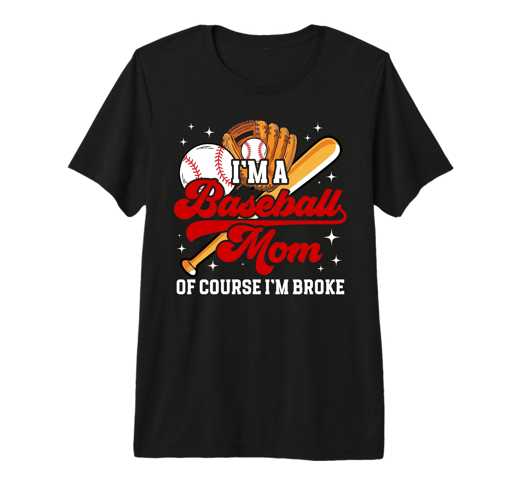 Im Baseball Mom Baseball Player Mother T-Shirt - Trendy Graphic for Adults - T-Shirt, Sweatshirt, Hoodie