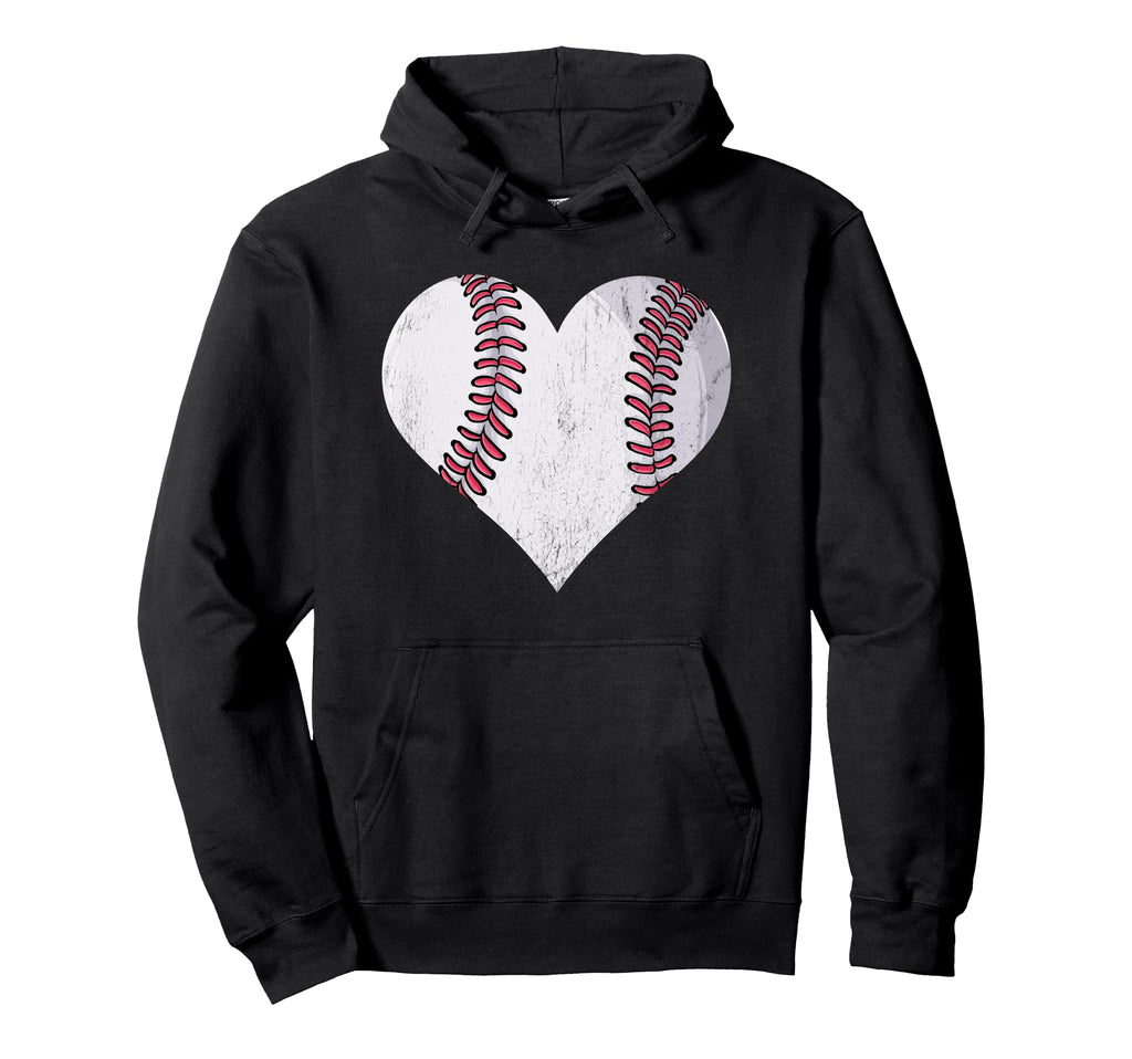 Baseball Heart Mom Mama Mothers Day Hoodie - Unique Graphic Men Women - T-Shirt, Sweatshirt, Hoodie