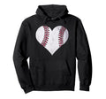 Baseball Heart Mom Mama Mothers Day Hoodie - Unique Graphic Men Women - T-Shirt, Sweatshirt, Hoodie