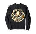 Boho Floral Sun Ocean Wave 70S Sweatshirt - Minimalist Print Men Women - T-Shirt, Sweatshirt, Hoodie