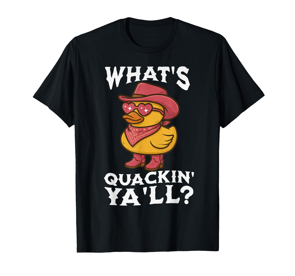 Western Rubber Duck Cowboy Whats T-Shirt - Trendy Graphic for Adults - T-Shirt, Sweatshirt, Hoodie
