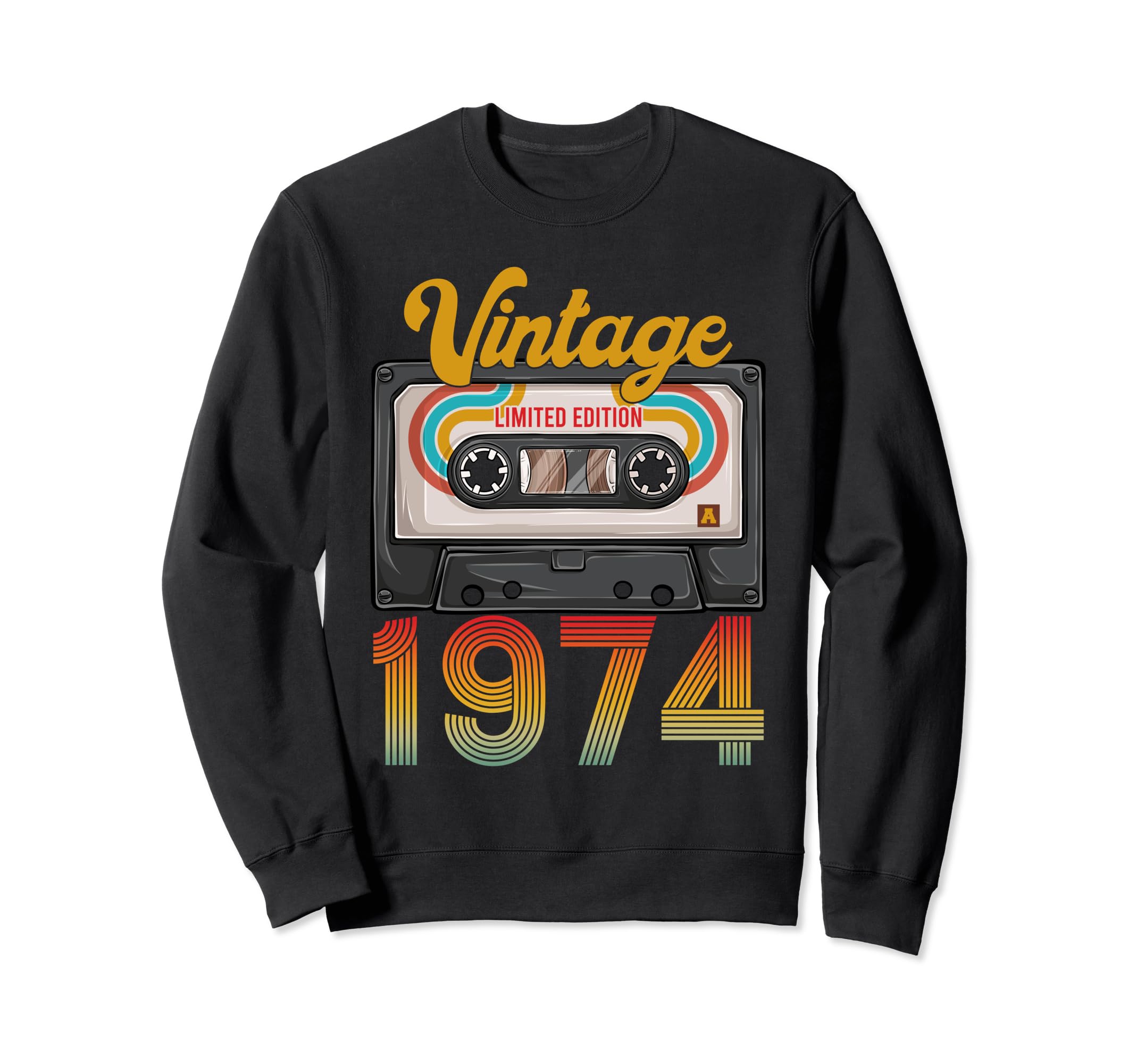Made 1974 Cassette Tape 50Th Sweatshirt - Minimalist Print Men Women - T-Shirt, Sweatshirt, Hoodie