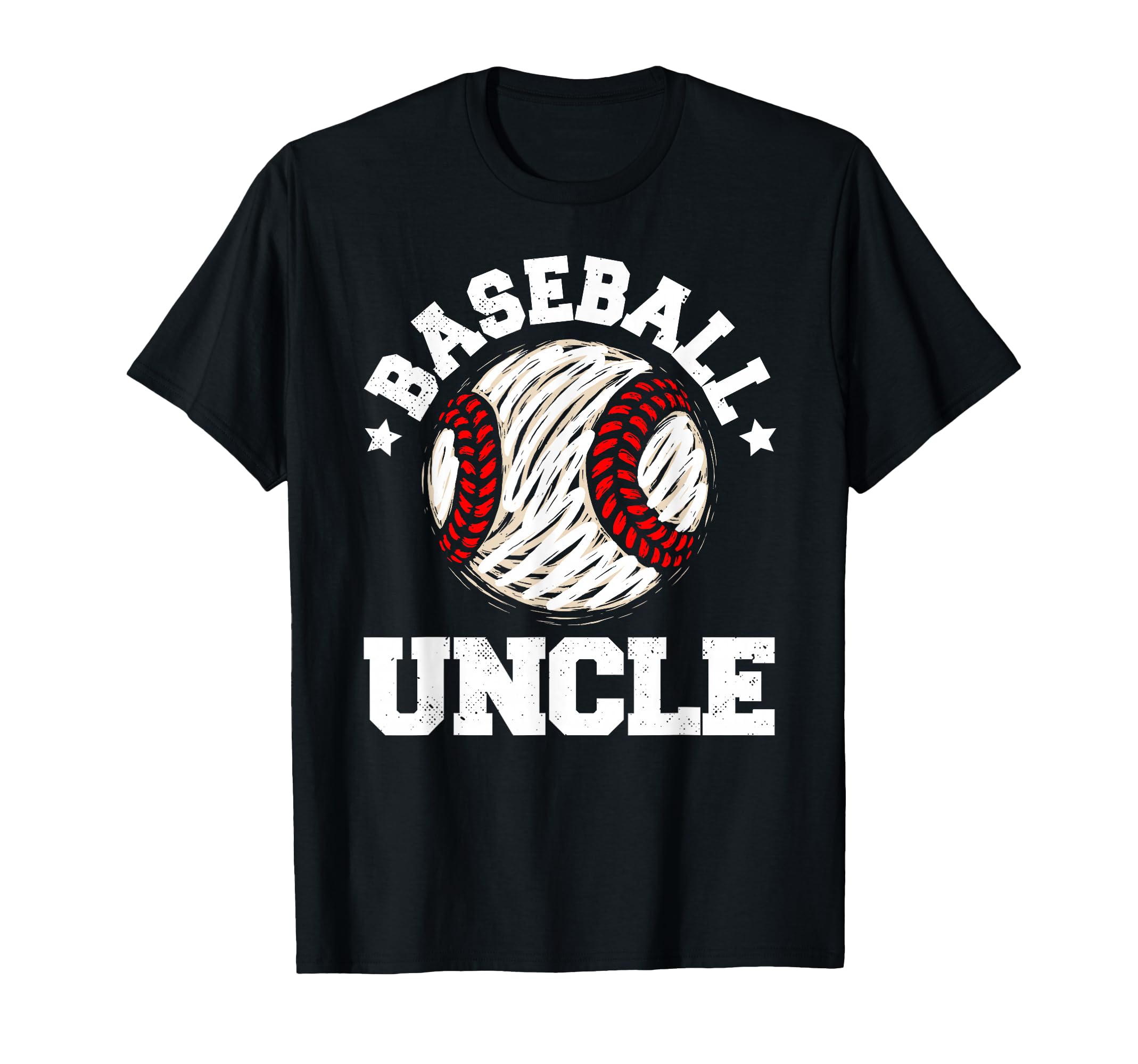 Baseball Uncle Distressed Funny T-Shirt - Casual Everyday Wear Unisex - T-Shirt, Sweatshirt, Hoodie